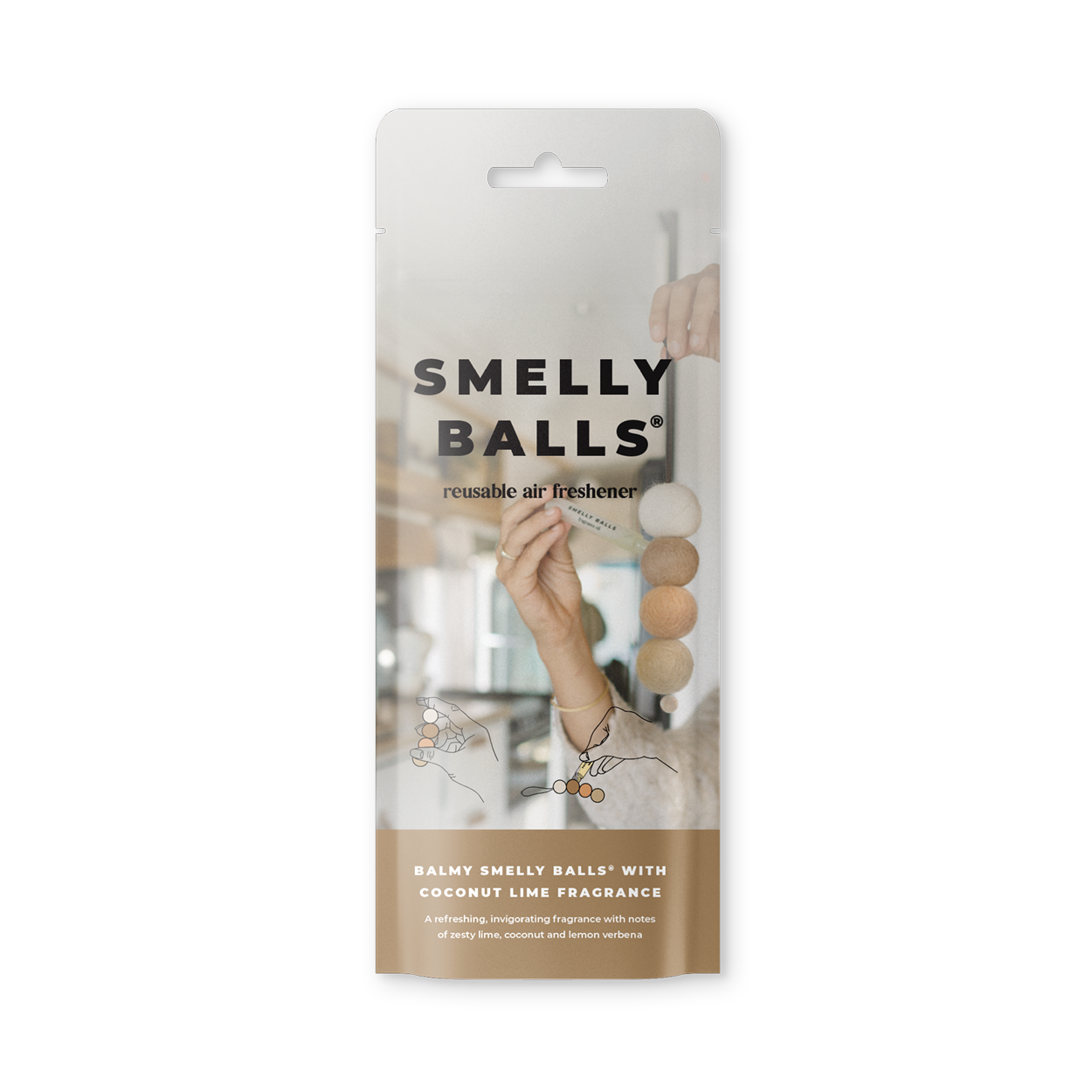Balmy Home Smelly Balls With Coconut + Lime Fragrance