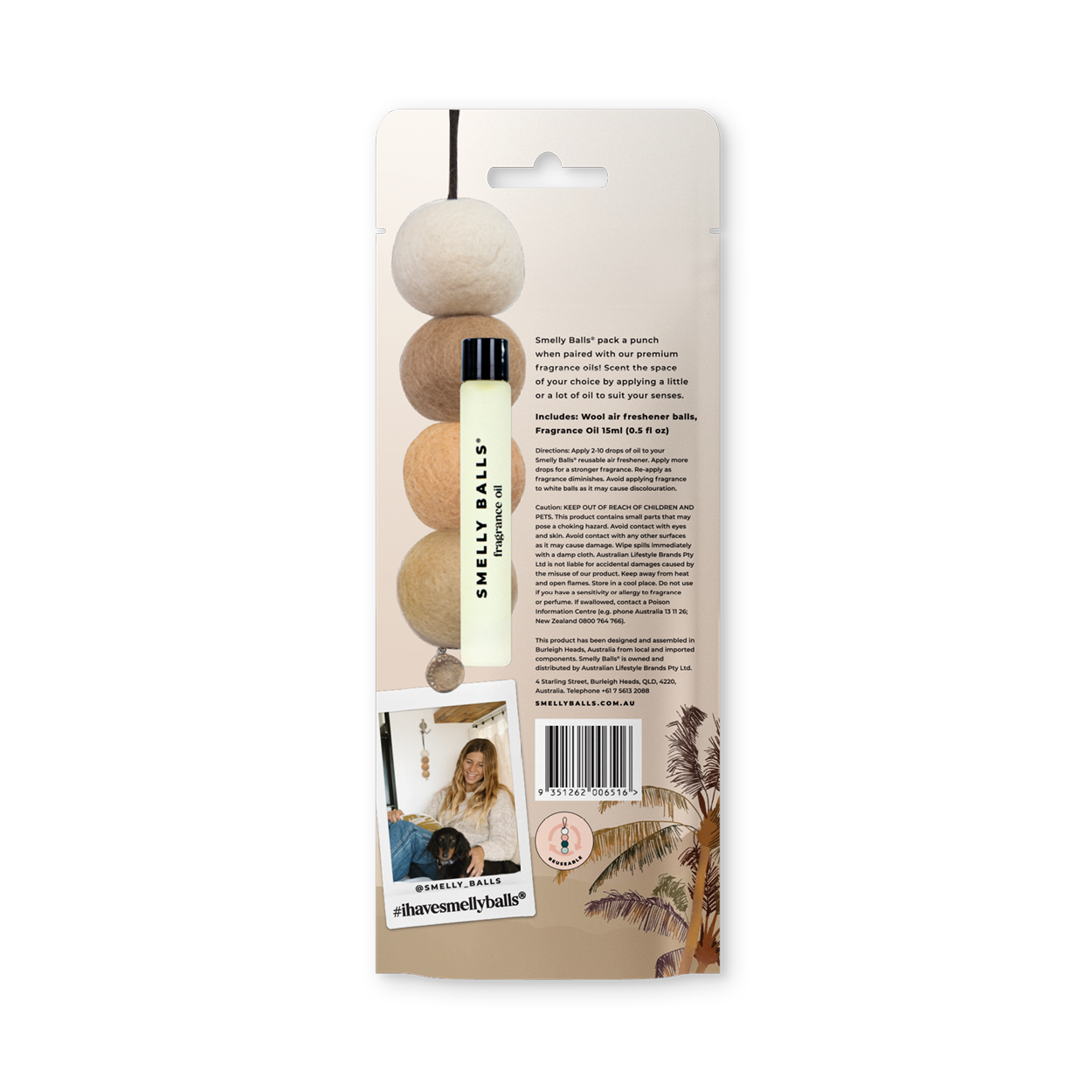 Balmy Home Smelly Balls With Coconut + Lime Fragrance