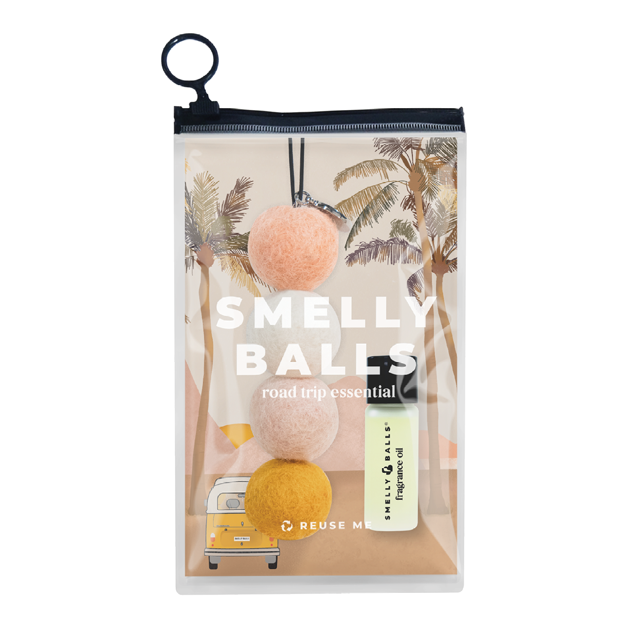 Pink and yellow Car Air Freshener With Coconut Lime Fragrance