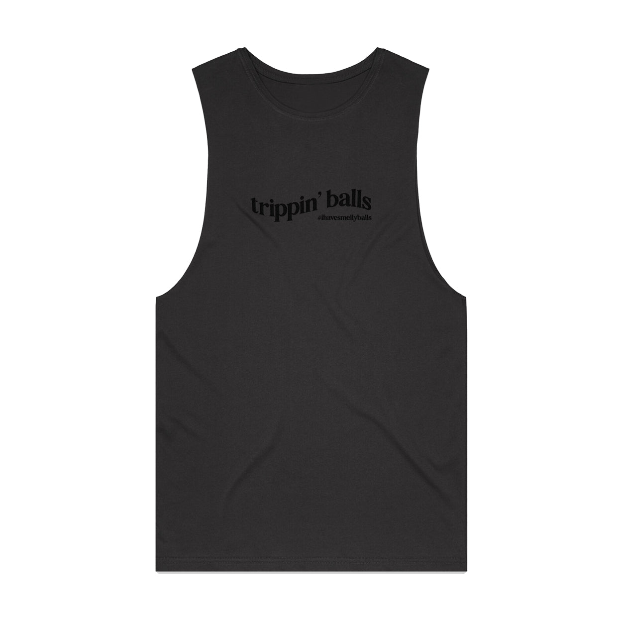 Men’s Trippin’ Balls Singlet - Onyx Ash