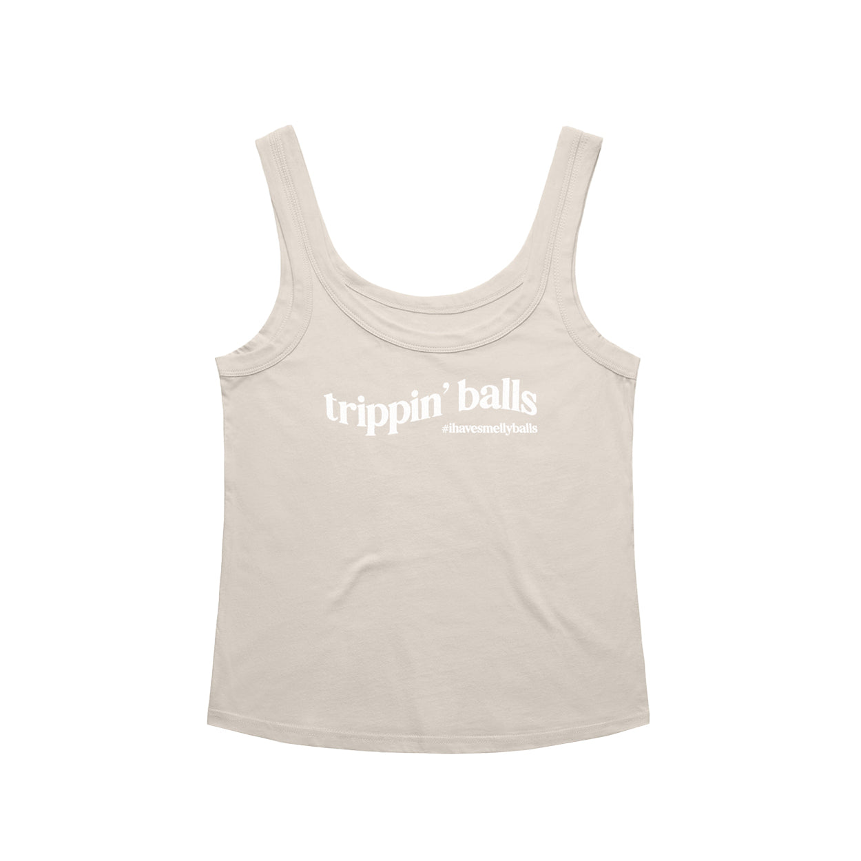 Women's Trippin’ Balls Singlet - White