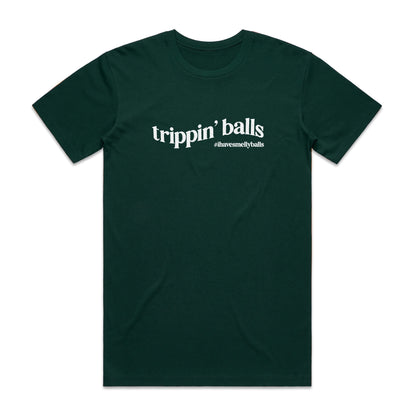 Unisex Trippin' Balls Tee - Pine Green
